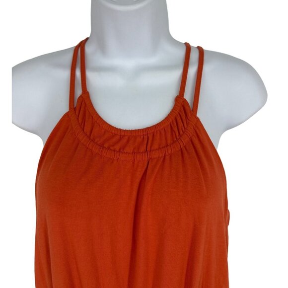 Ann Taylor LOFT Orange Sleeveless Cotton Dress Size XS - Picture 2 of 8